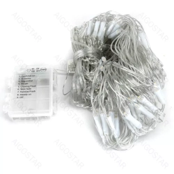 Lampki choinkowe siatka 200led na 3 baterie AA, Ciepła biel, 3m * 3m